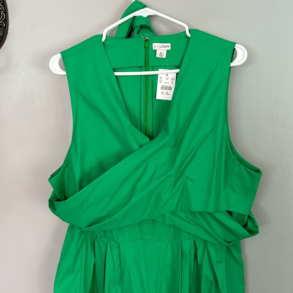 NWT J.Crew Green Cotton/Elastane Dress